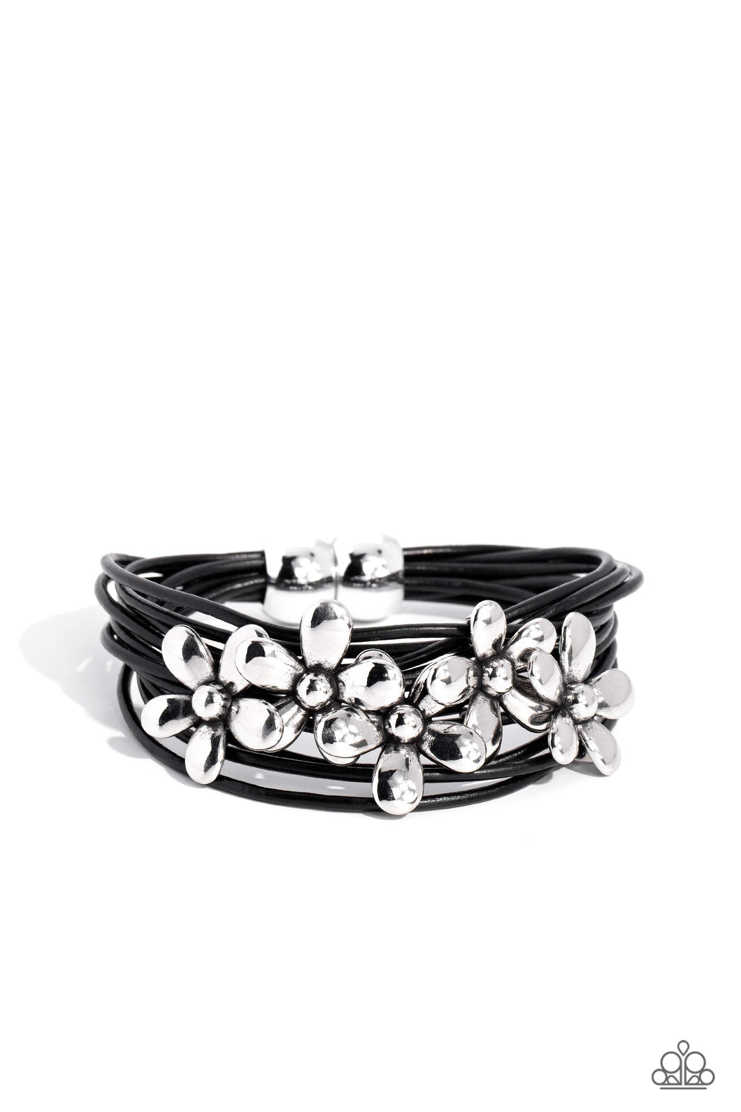 Here Comes the BLOOM - Black Magnetic Closure Bracelet