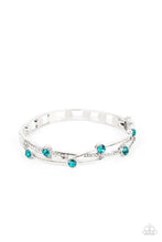 Load image into Gallery viewer, Slammin Sparkle - Blue Hinged Bracelet