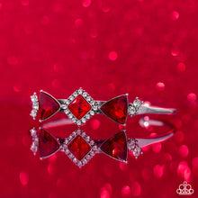 Load image into Gallery viewer, Strategic Sparkle - Red Cuff Bracelet