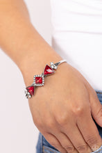 Load image into Gallery viewer, Strategic Sparkle - Red Cuff Bracelet