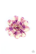 Load image into Gallery viewer, Gingham Garden - Purple Hair Clip