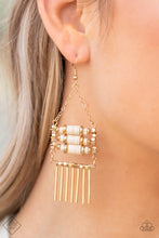 Load image into Gallery viewer, Tribal Tapestry - Gold Earrings