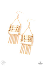 Load image into Gallery viewer, Tribal Tapestry - Gold Earrings