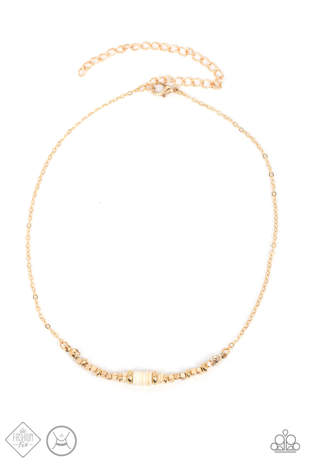 Retro Rejuvenation - Gold Choker Necklace