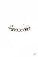 Load image into Gallery viewer, Clear as STUD - Silver Cuff Bracelet