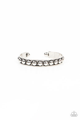 Clear as STUD - Silver Cuff Bracelet