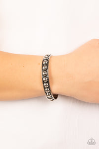 Clear as STUD - Silver Cuff Bracelet