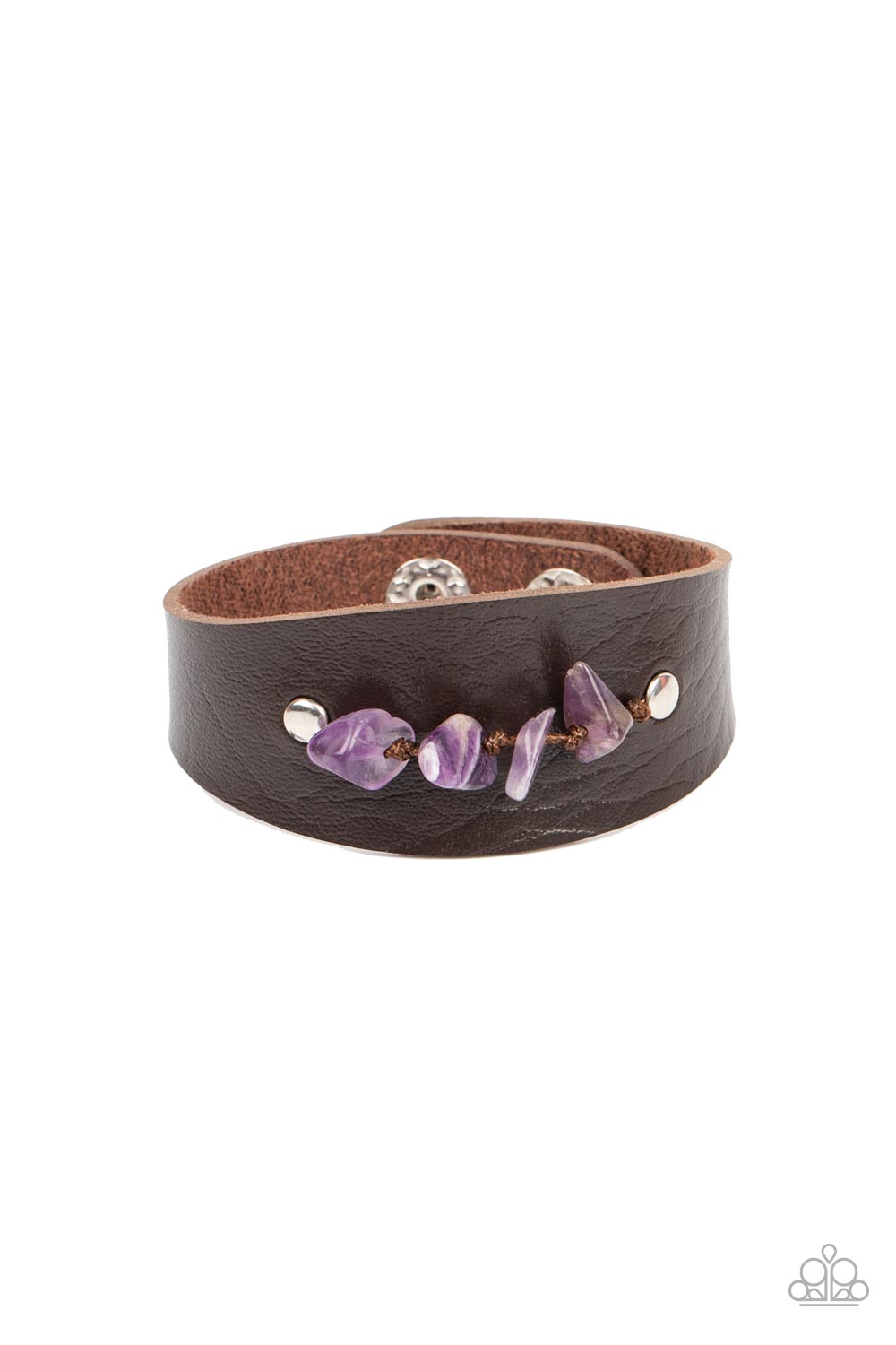 Colorful Canyoneer - Purple Adjustable Snap Closure Bracelet