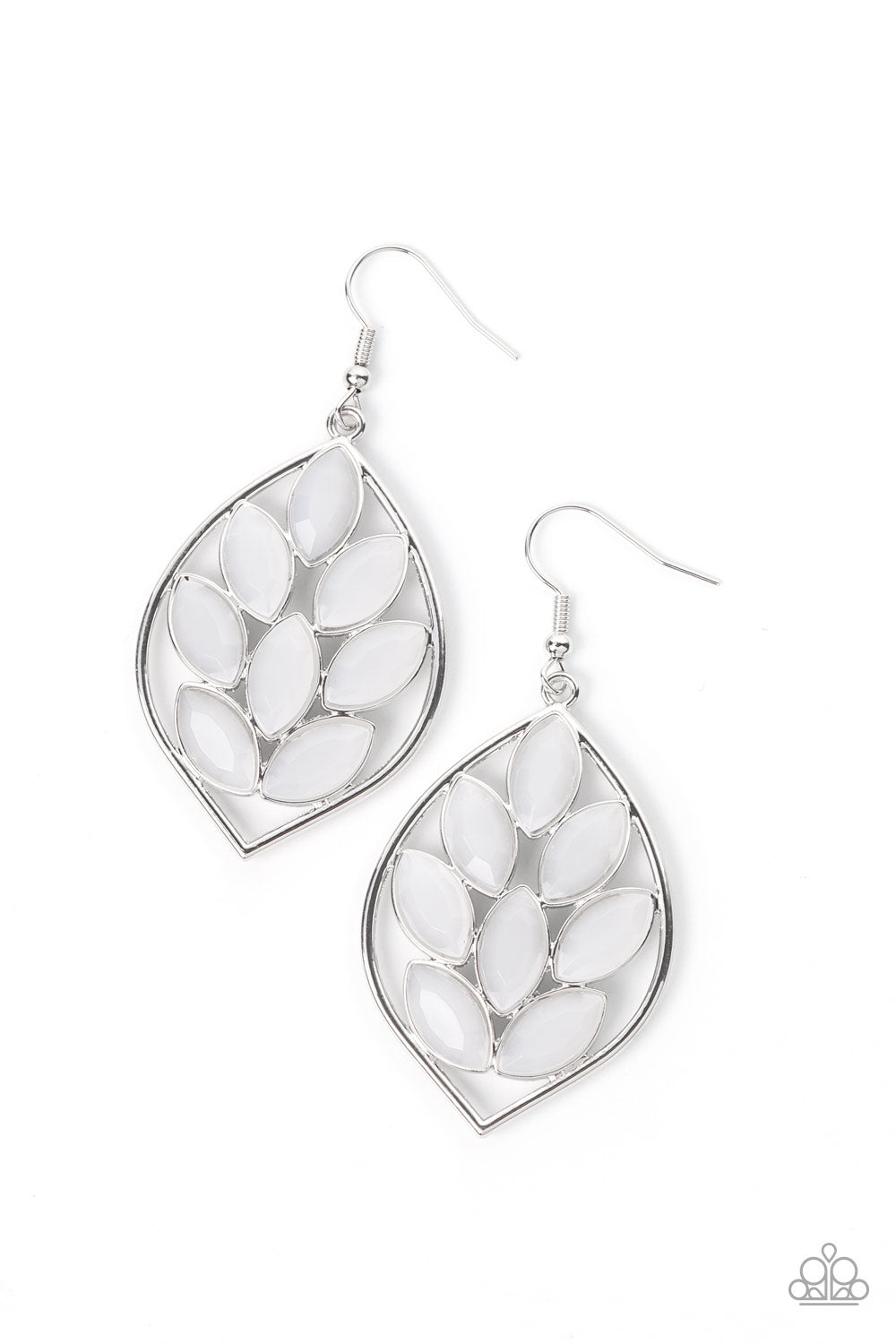 Glacial Glades - White Earrings