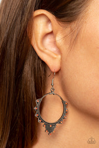 Textured Twinkle - Orange Earrings