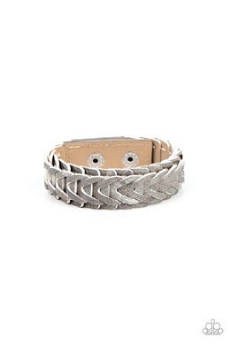 Western Nomad - Silver Adjustable Snap Closure Bracelet