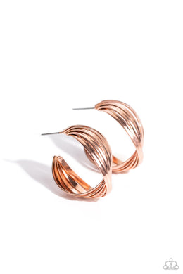 Curvy and Worthy - Copper Hoop Earrings