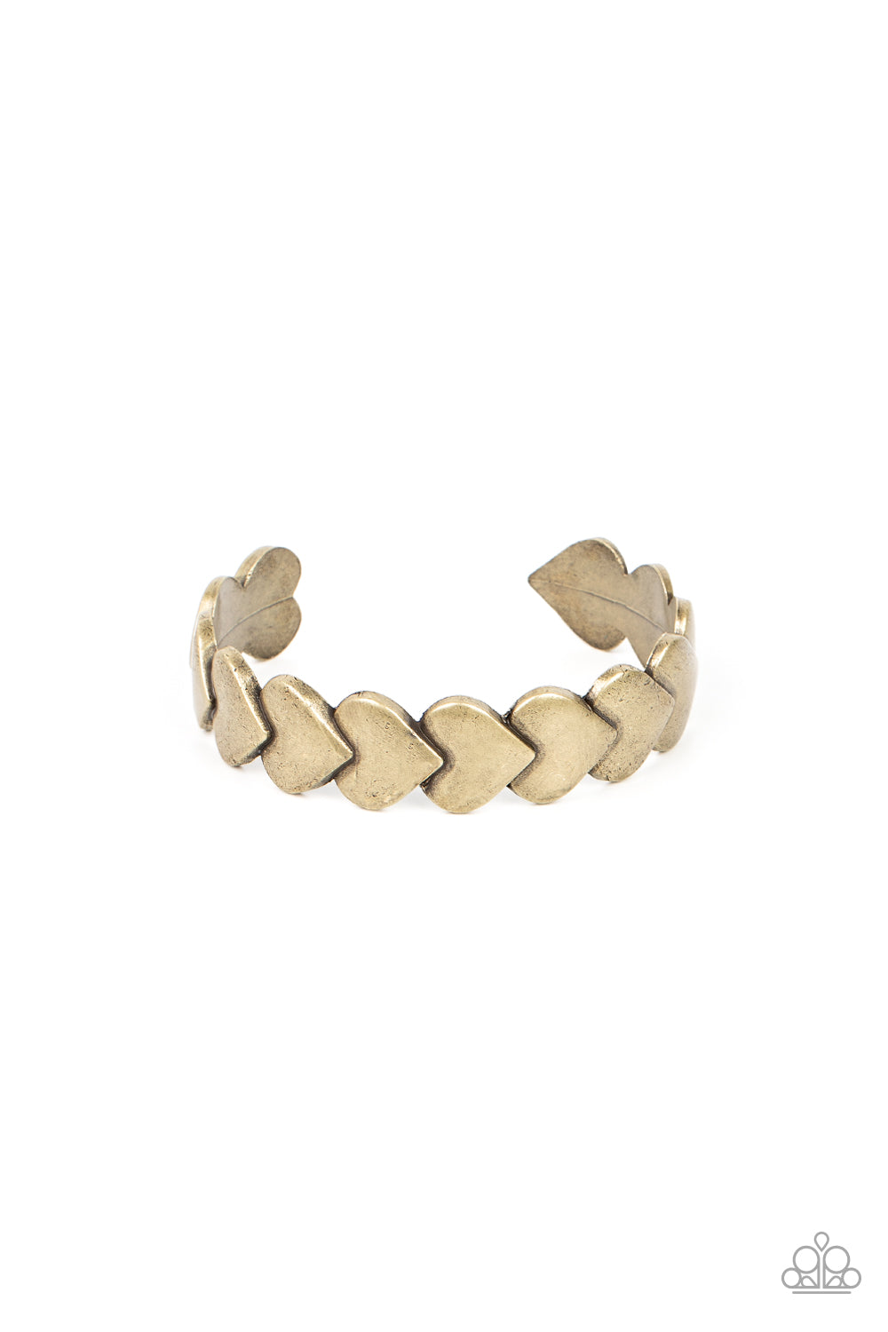 Hearts Galore - Brass Cuff Bracelet