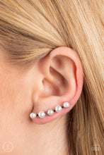 Load image into Gallery viewer, Drop-Top Attitude - White Ear Crawler Earrings