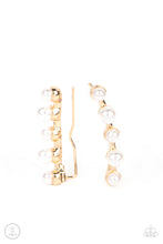 Load image into Gallery viewer, Drop-Top Attitude - Gold Ear Crawler Earrings