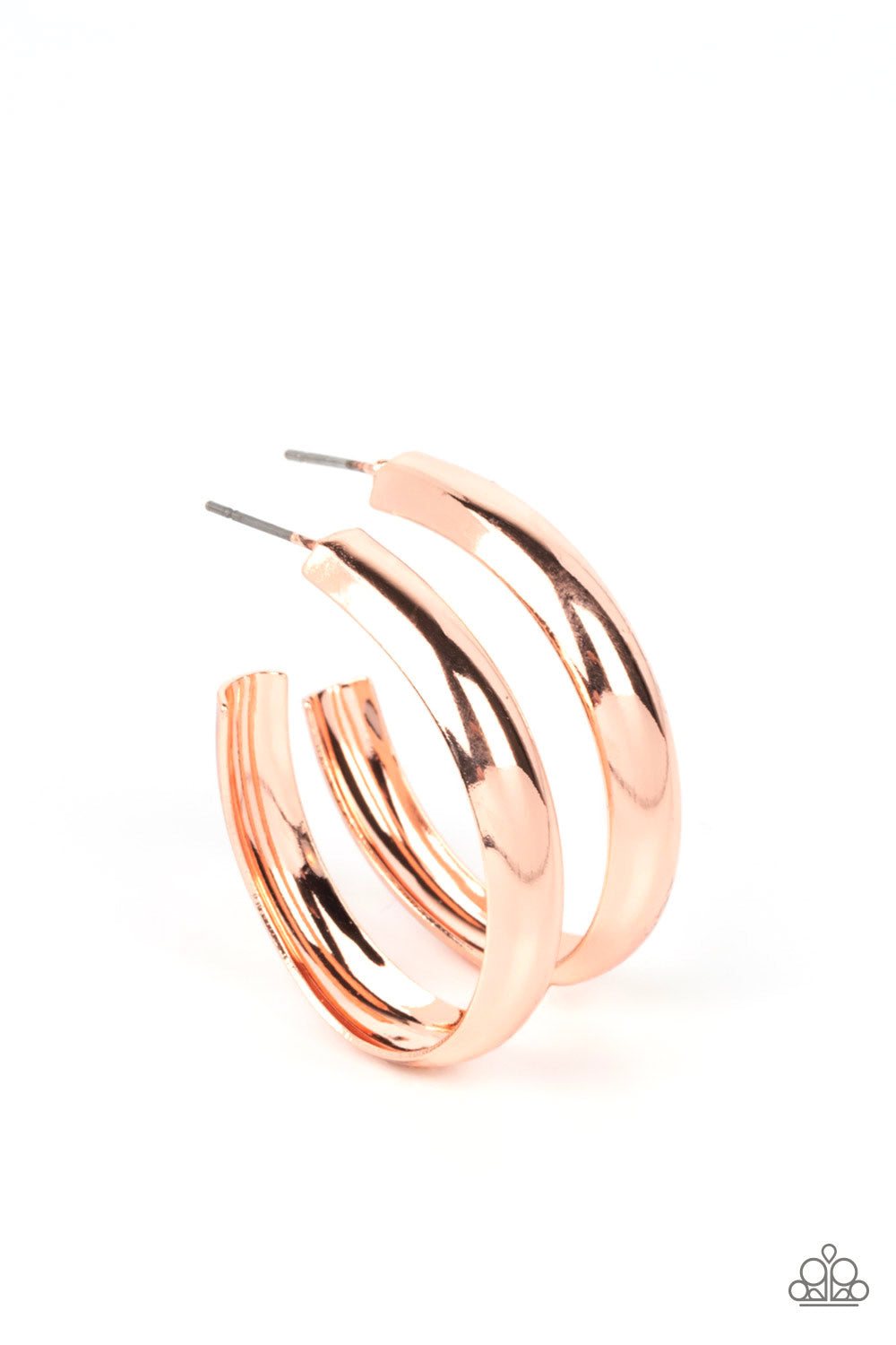 Champion Curves - Rose Gold Hoop Earrings