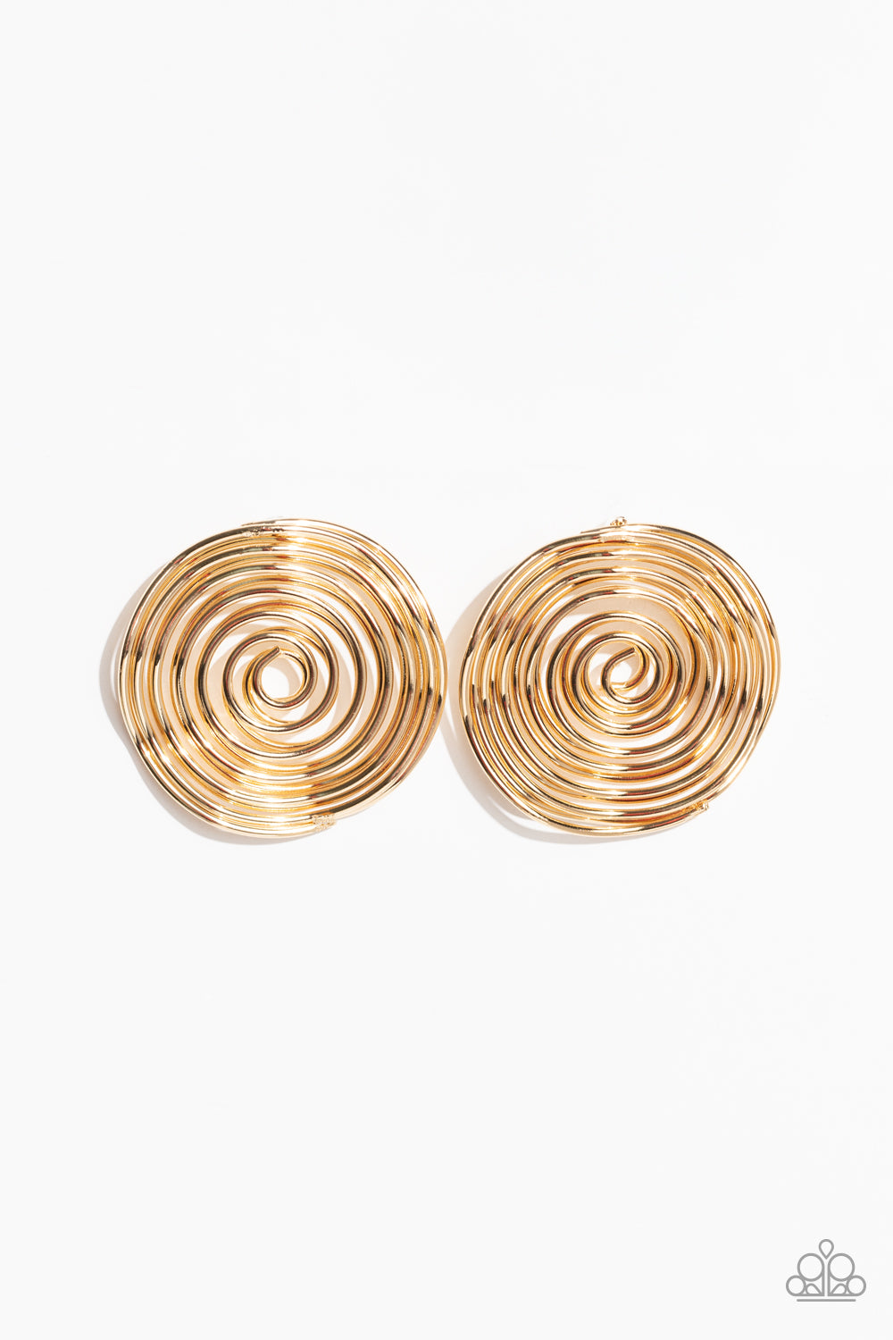 COIL Over - Gold Post Earrings