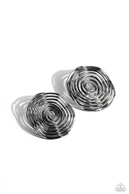 COIL Over - Black Gunmetal Post Earrings