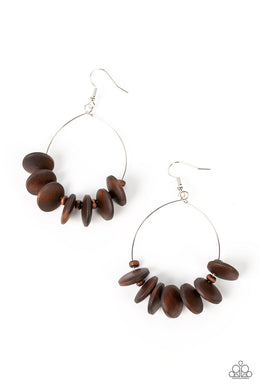 Surf Camp - Brown Earrings