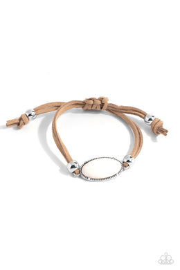 Desertscape Drive - White Sliding Knot Bracelet