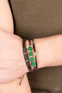 Amplified Aloha - Green Sliding Knot Bracelet