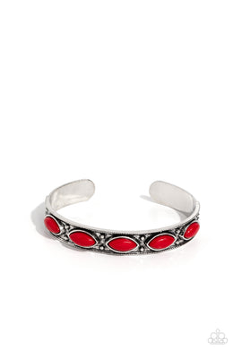 Out in the Boonies - Red Cuff Bracelet