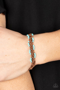 Cast a Wide Net - Blue Sliding Knot Bracelet