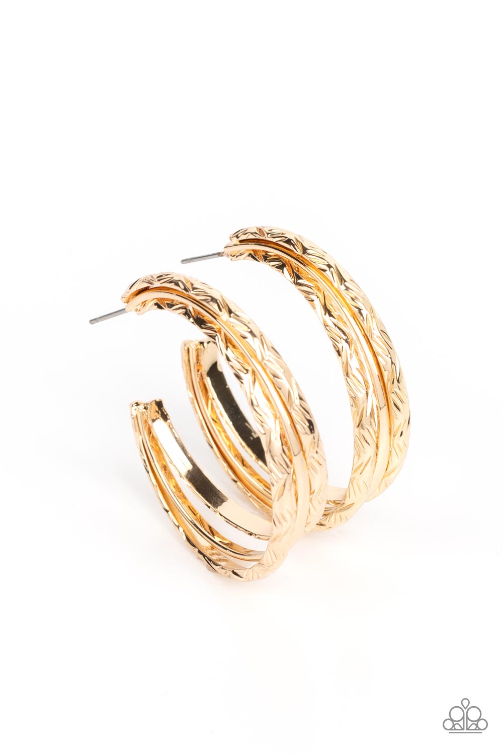 CONTOUR de Force - Gold Hoop Earrings