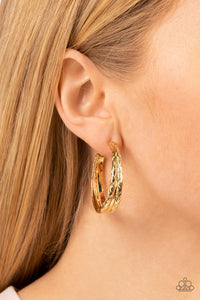 CONTOUR de Force - Gold Hoop Earrings