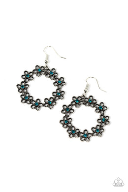 Floral Halos - Blue Earrings