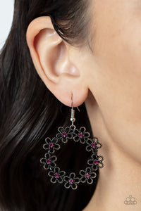 Floral Halos - Pink Earrings