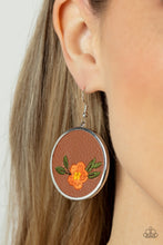 Load image into Gallery viewer, Prairie Patchwork - Orange Earrings