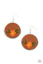 Load image into Gallery viewer, Prairie Patchwork - Orange Earrings