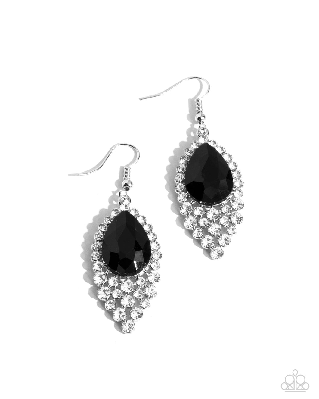 Glorious Glimmer - Black Earrings