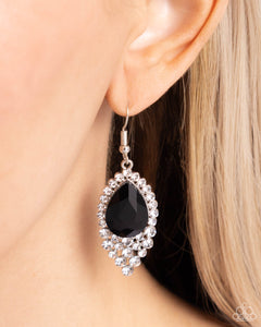 Glorious Glimmer - Black Earrings