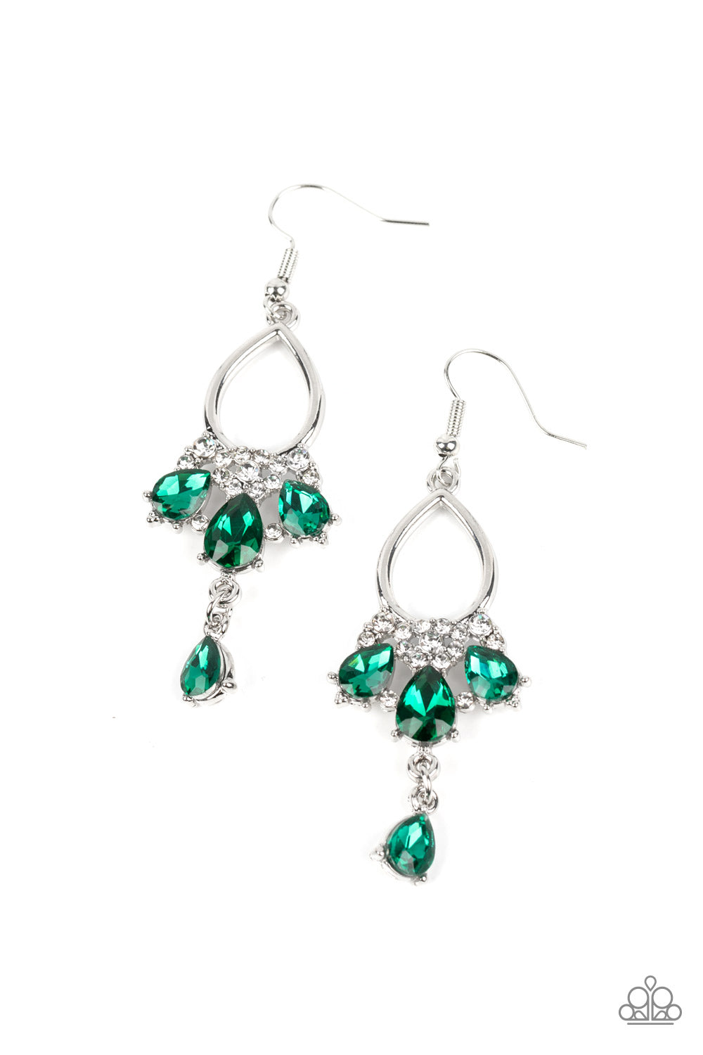 Coming in Clutch - Green Earrings