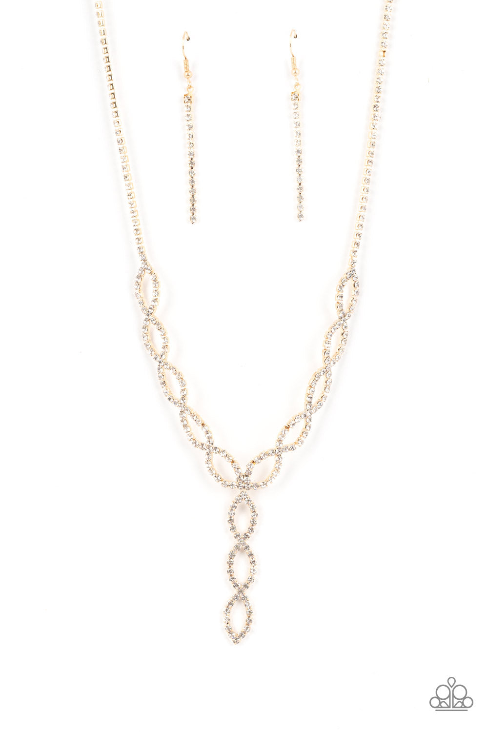 Infinitely Icy - Gold Necklace