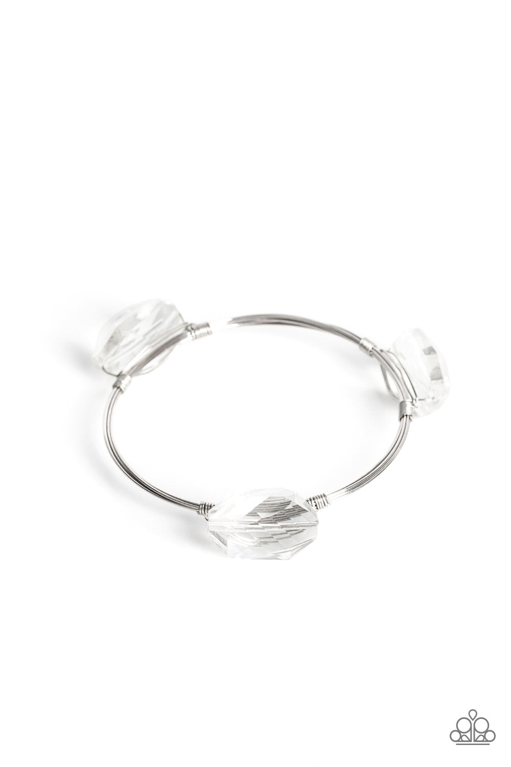 Galactic Getaway - White Bangle Bracelet