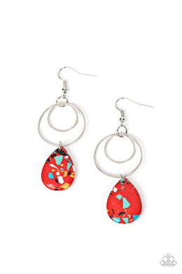 Terrazzo Tempo - Red Earrings