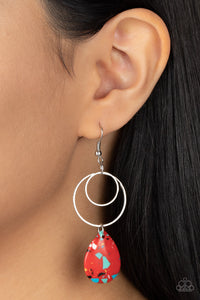 Terrazzo Tempo - Red Earrings