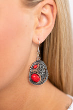 Load image into Gallery viewer, Hibiscus Harvest - Red Earrings