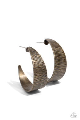 Lecture on Texture - Brass Hoop Earrings