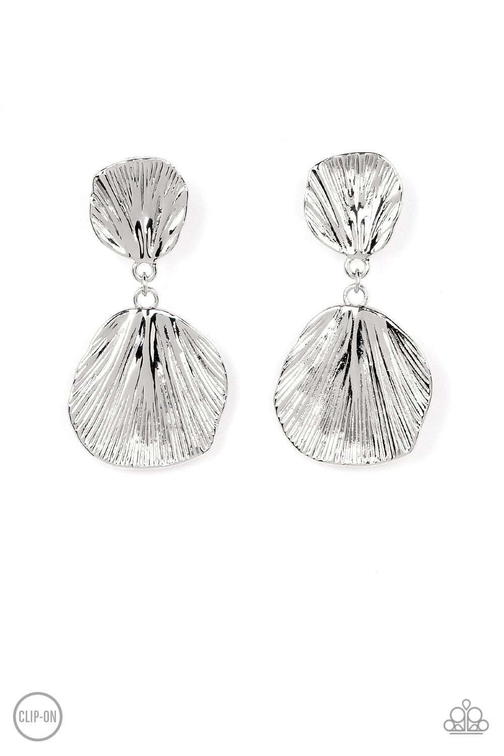 Metro Mermaid - Silver Clip-On Earrings