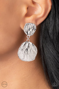 Metro Mermaid - Silver Clip-On Earrings