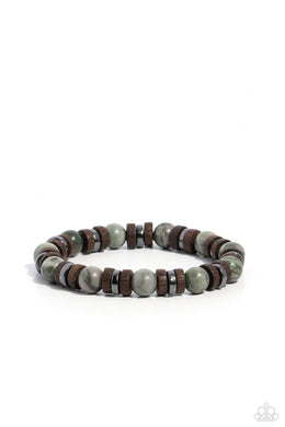 Earthy Empath - Green Stretchy Bracelet