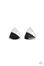 Load image into Gallery viewer, Kaleidoscopic Collision - Black Post Earrings