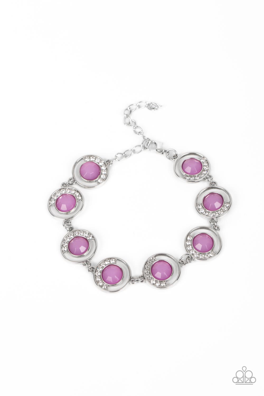 Twinkling Trajectory - Purple Adjustable Clasp Closure Bracelet