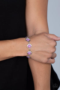 Twinkling Trajectory - Purple Adjustable Clasp Closure Bracelet