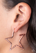 Load image into Gallery viewer, All-Star Attitude - Copper Hoop Earrings