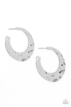 Load image into Gallery viewer, Make a Ripple - Silver Hoop Earrings